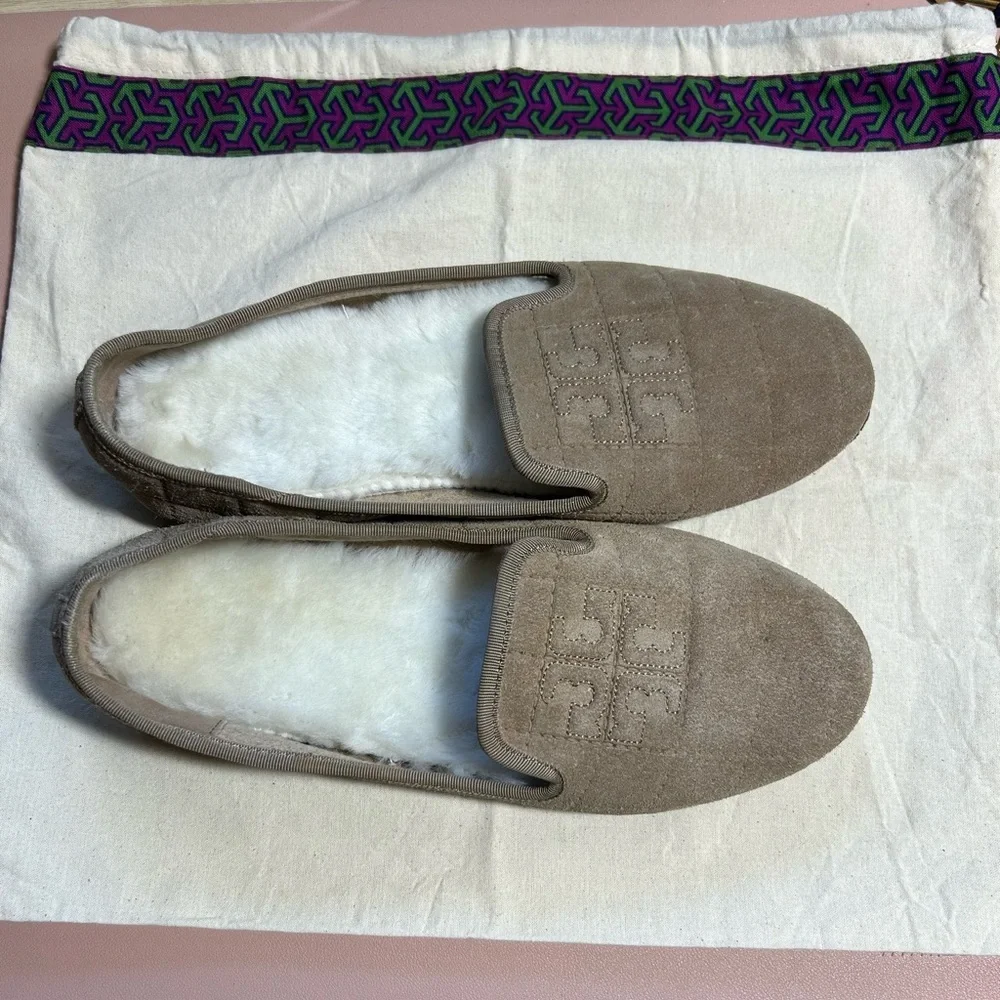 Tory Burch Tan Slippers- new inner soles- Size 10 - Picture 3 of 8